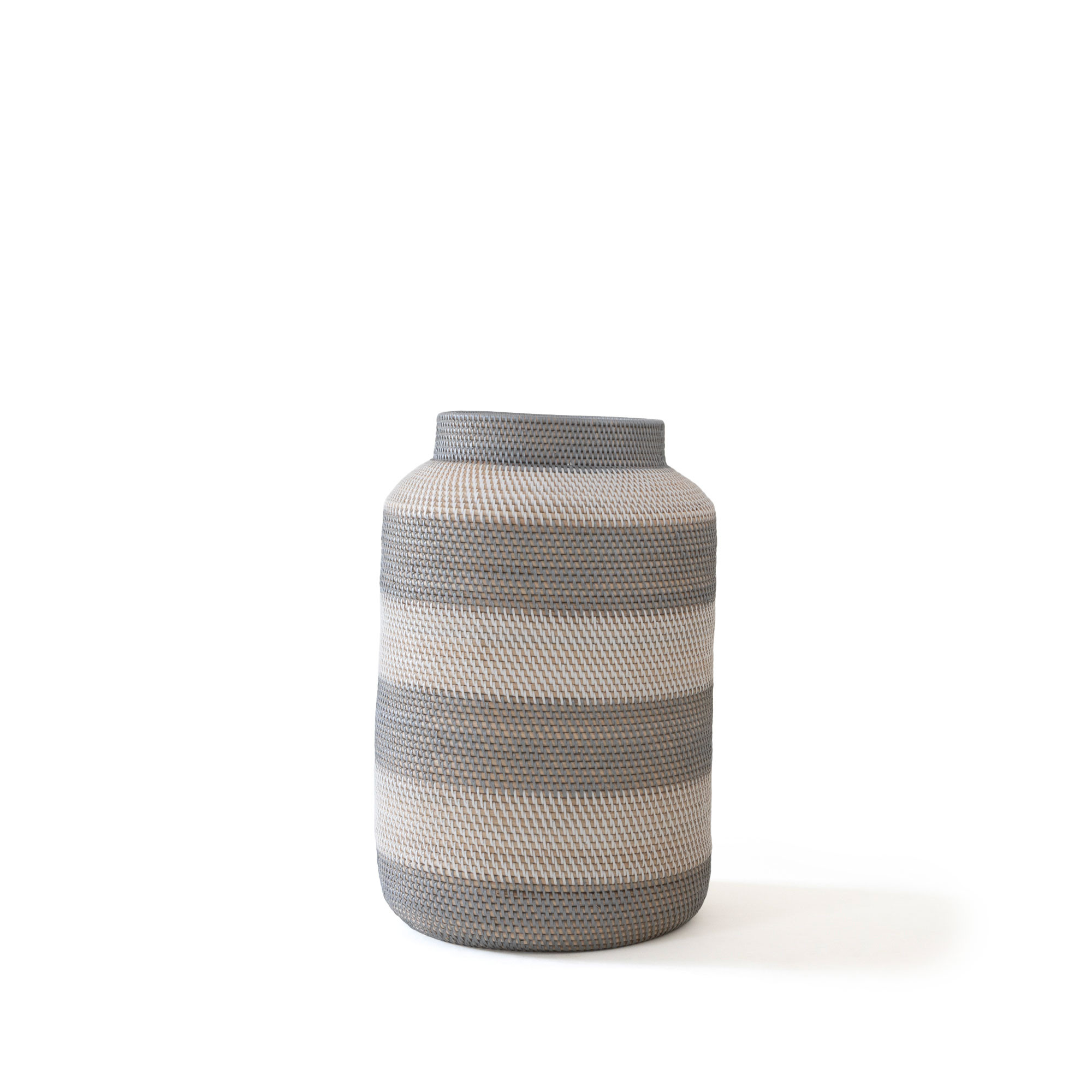 HANOI RATTAN POTS-(IVORY+GREY)