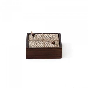 Hata Square Rattan Coasters - Beach Sand
