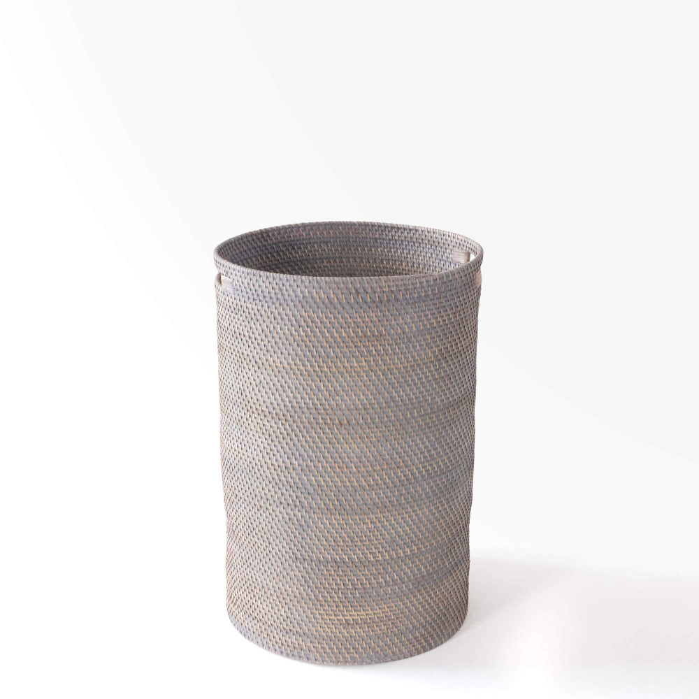 Hata Cylindrical Laundry Basket-Grey