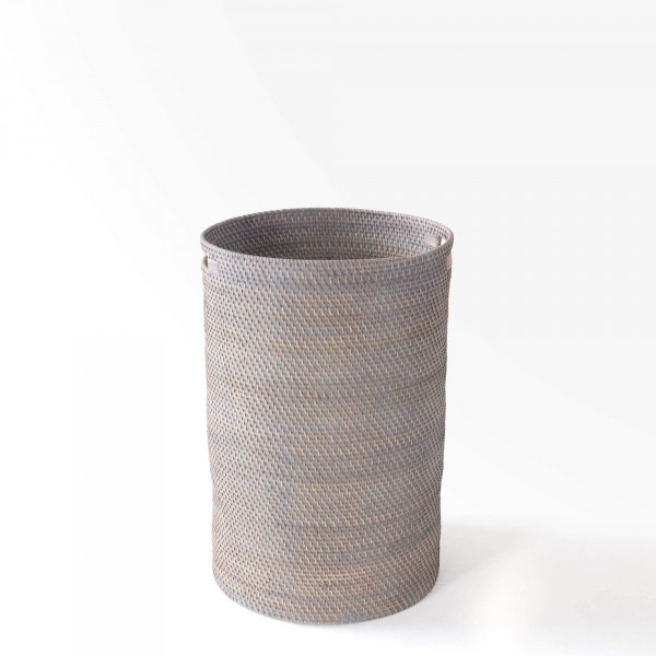 Hata Cylindrical Laundry Basket-Grey