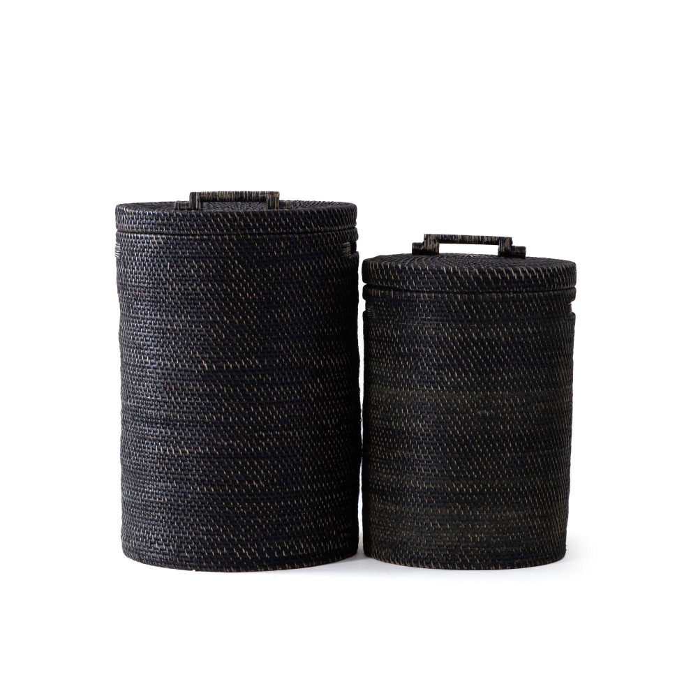Hata Cylindrical Storage Basket-Black