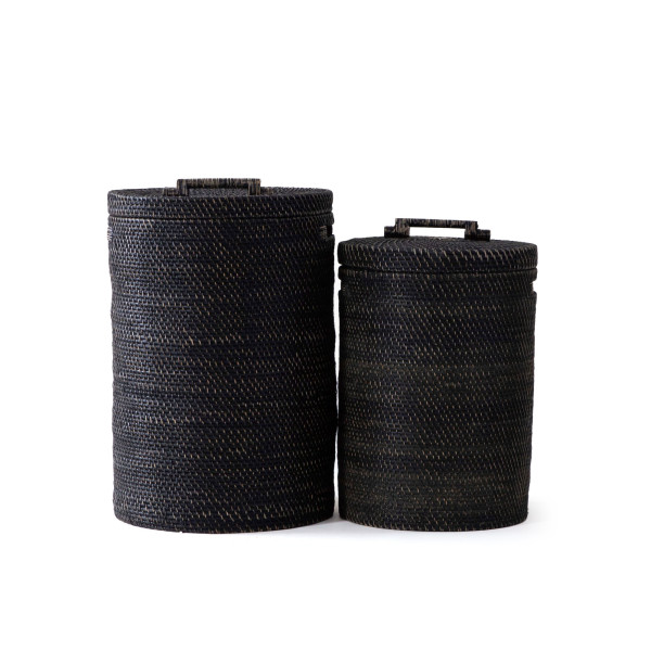 Hata Cylindrical Storage Basket-Black