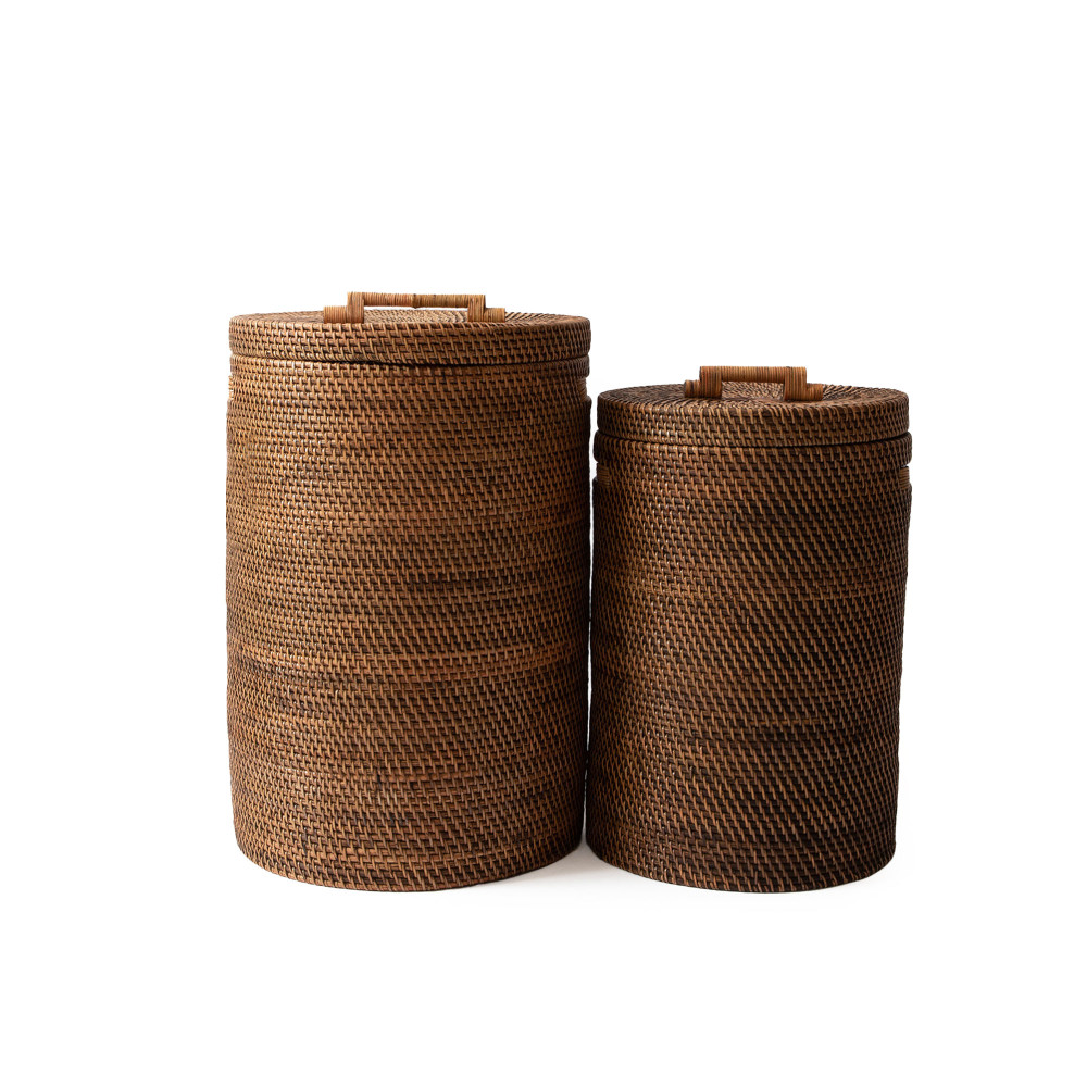 Hata Cylindrical Storage Basket-Brown