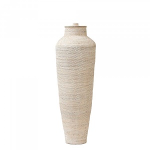 Hata Handwoven Floor Vase With Lid