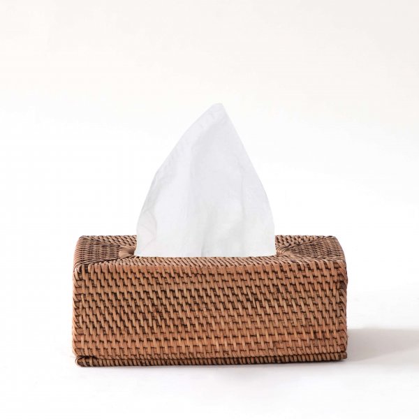 Hata Rattan Tissue Box (Natural Finish)