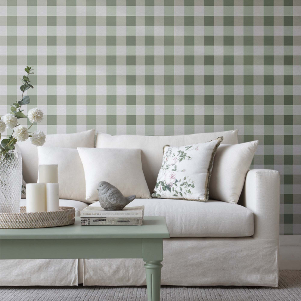 Highland Printed Checks - Wallpaper