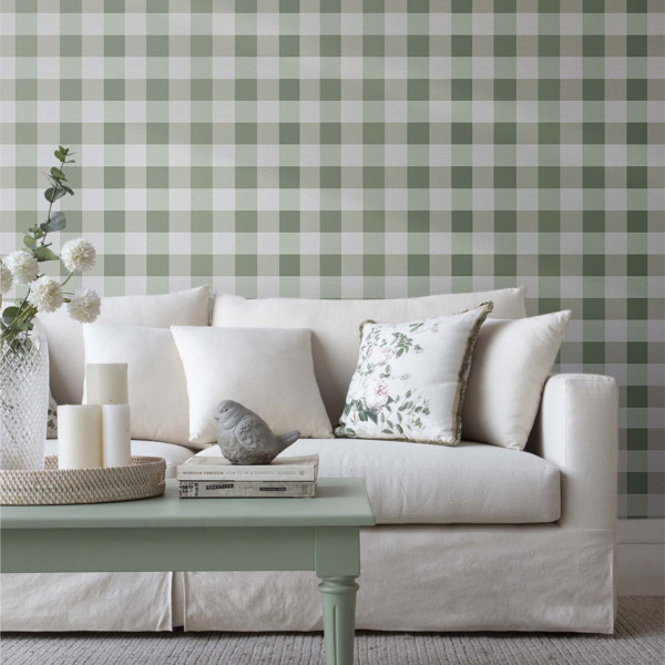 Highland Printed Checks - Wallpaper