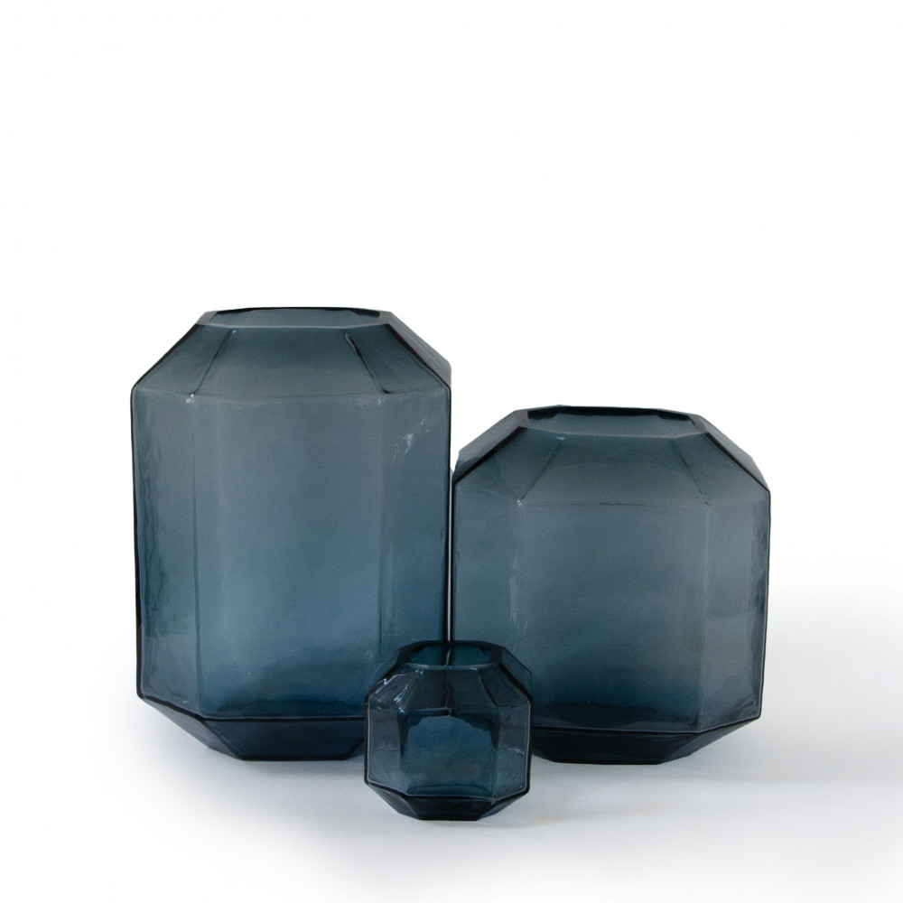 Hive Glass Candle Holder - Teal