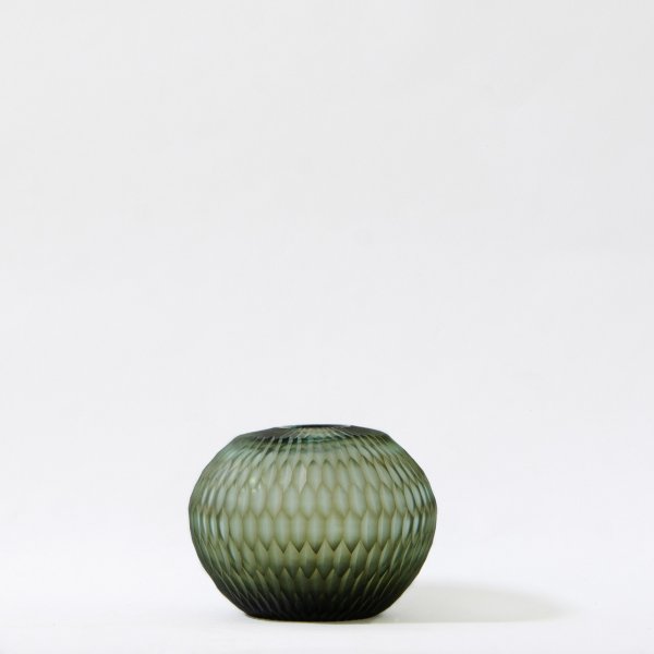 Honeycomb Glass Vase - Basil