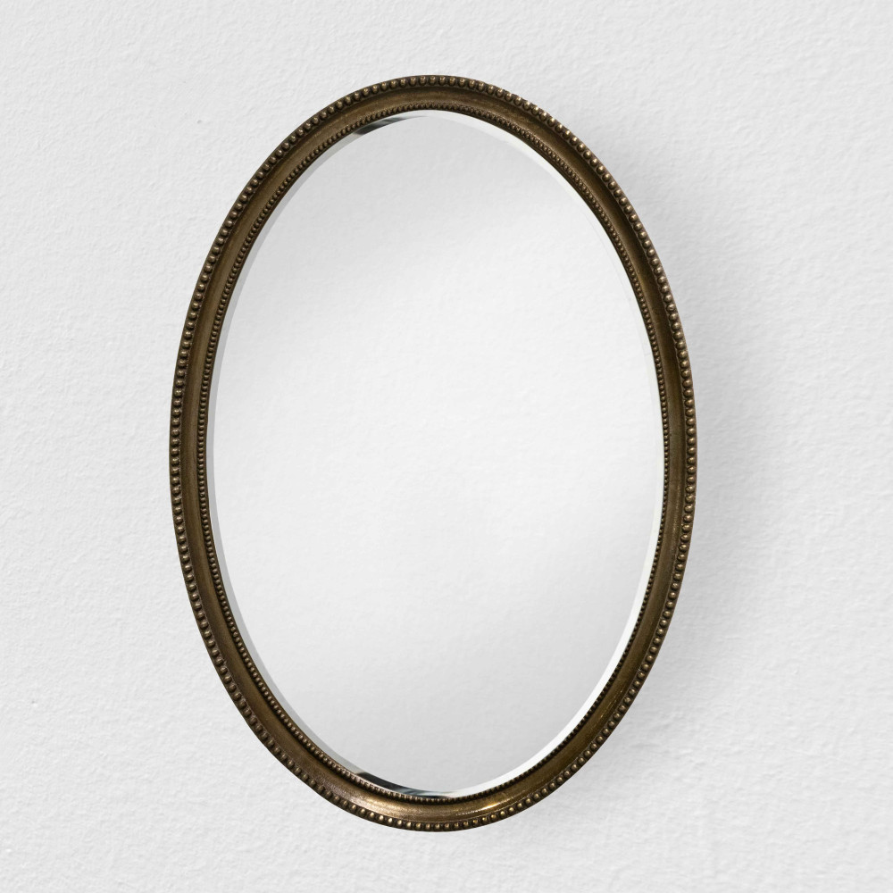 Beaumount Oval Mirror-Antique Brass