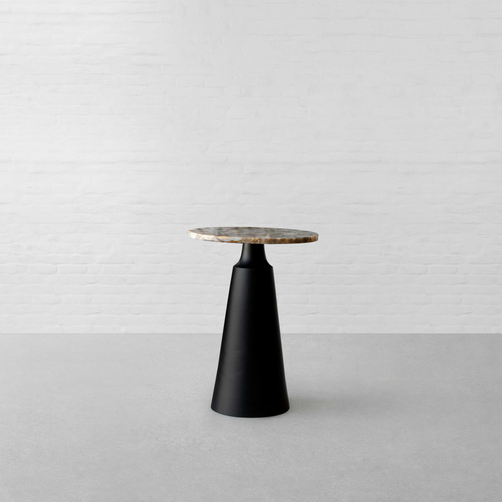 Volterra Side Table-Ebony