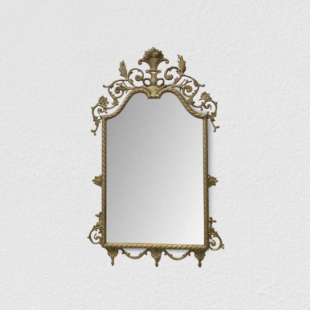 Belldonna Grand Wall Mirror-Antique Brass