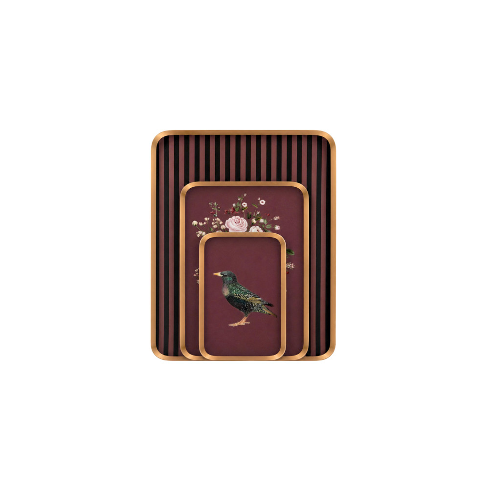 Starling Bird Decorative Tray Set