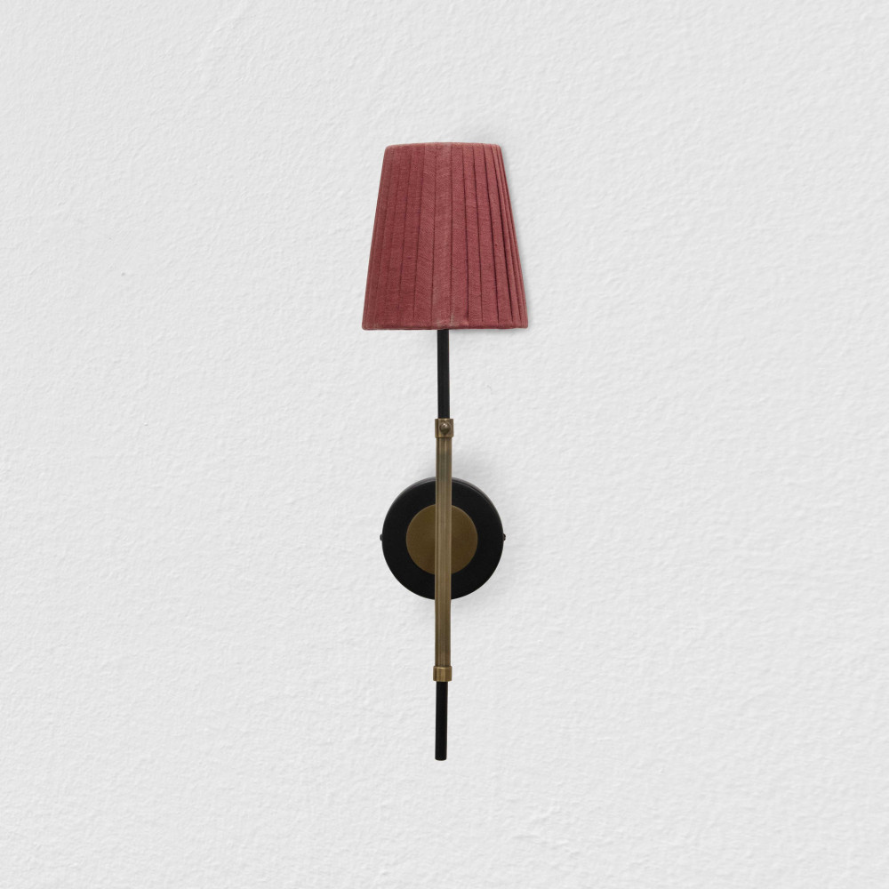 Tailored Pleated Lampshade-Rose