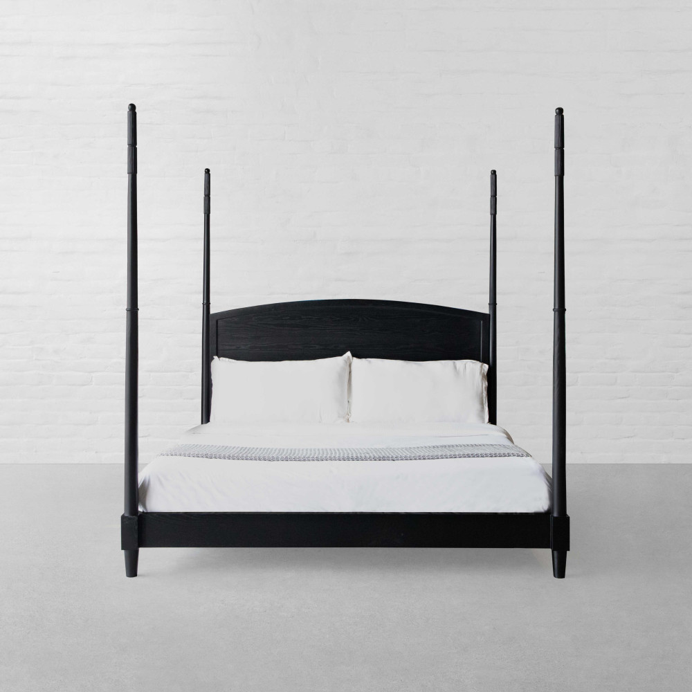 Coorg Four Poster Wooden Bed-Half Headboard