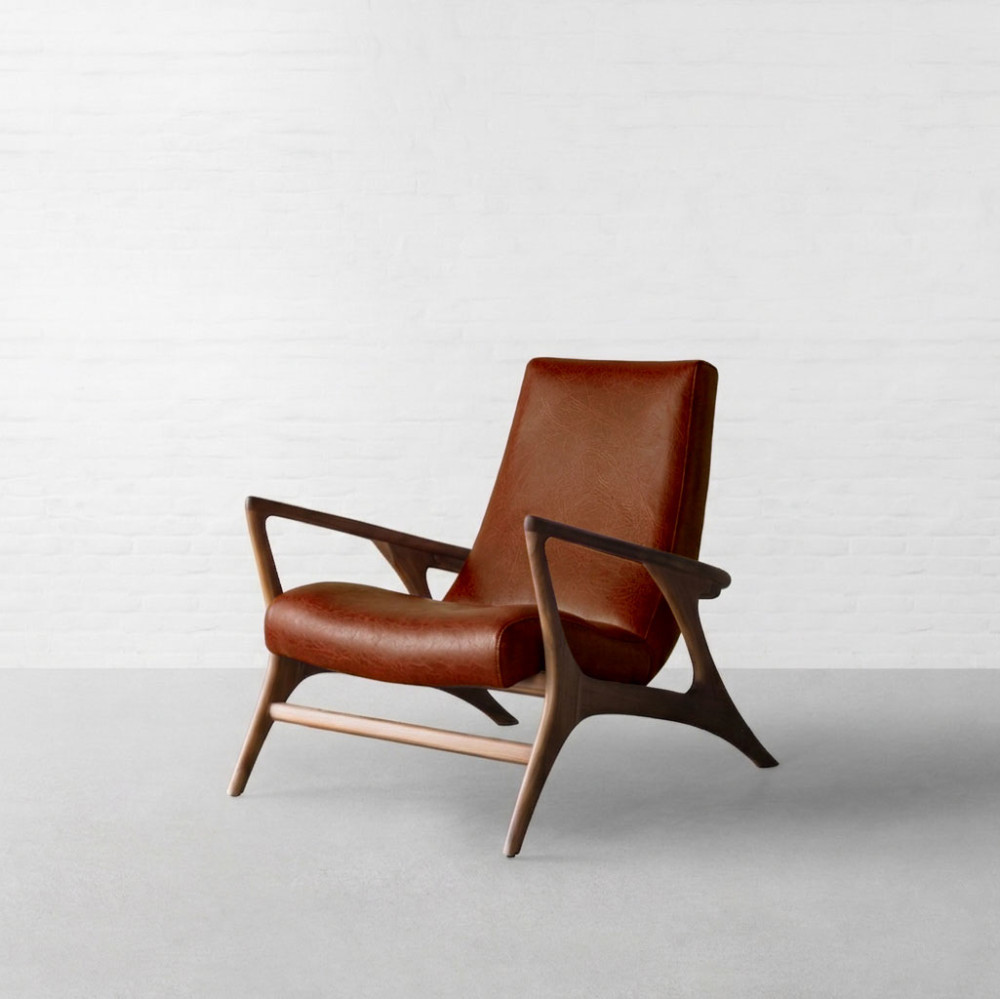 Woodstock Leather Lounge Chair