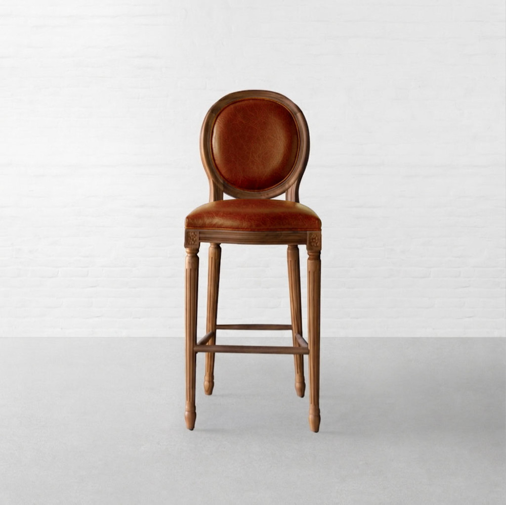 Marseille Leather Bar Chair