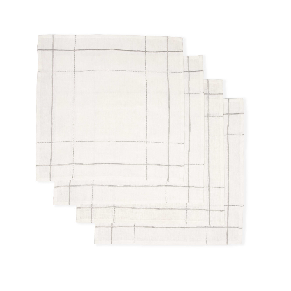 Ivory Checks Table Napkin