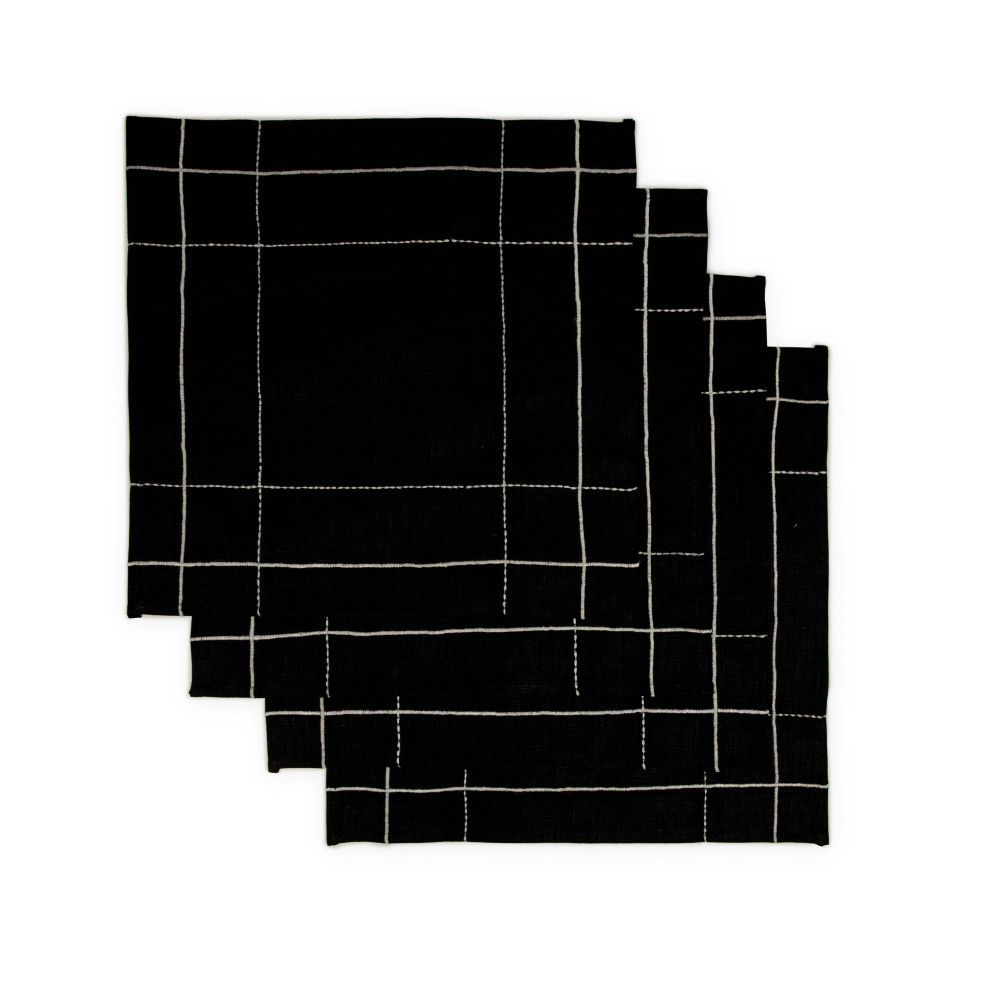 Ebony Checks Table Napkin