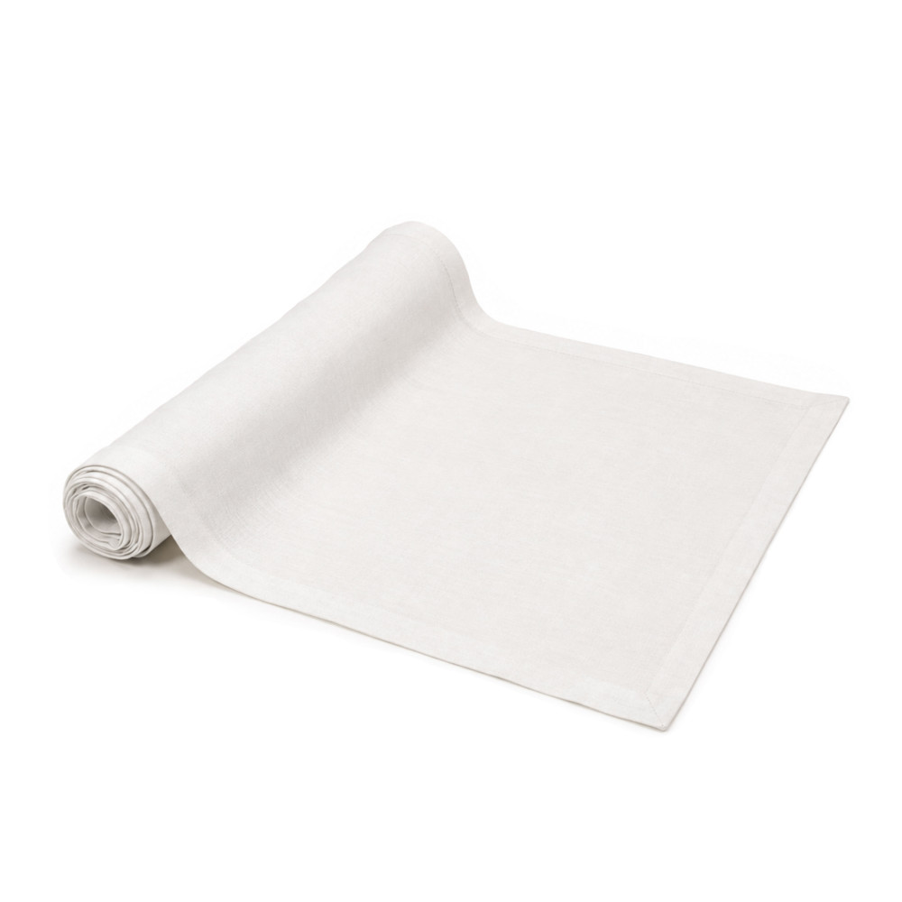100% Linen Table Runner-Ivory