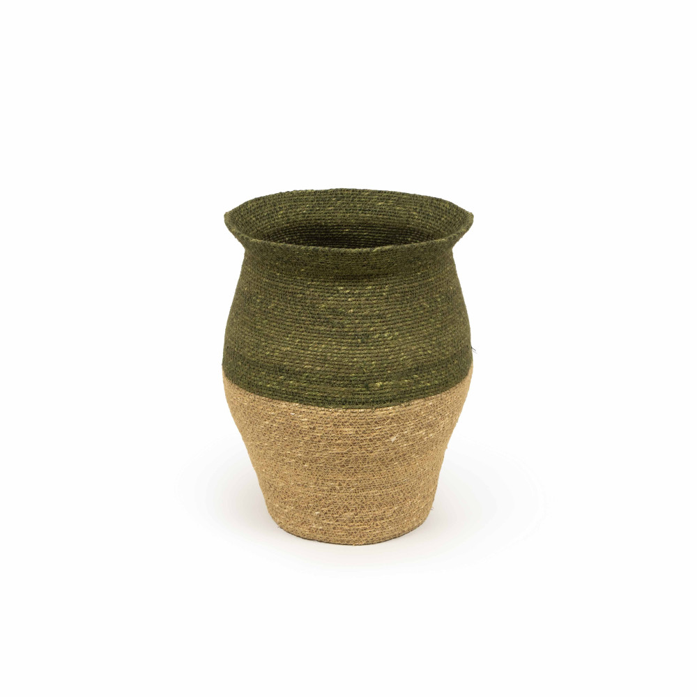 Olive Block Vase - Sand &amp; Olive