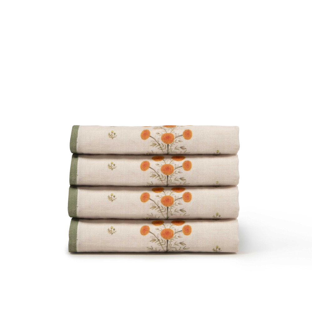 Marigold Bouquet Table Napkin