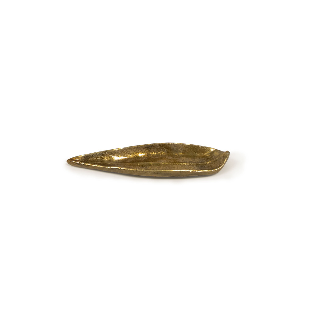 Aurum Leaf Tray-Antique Brass