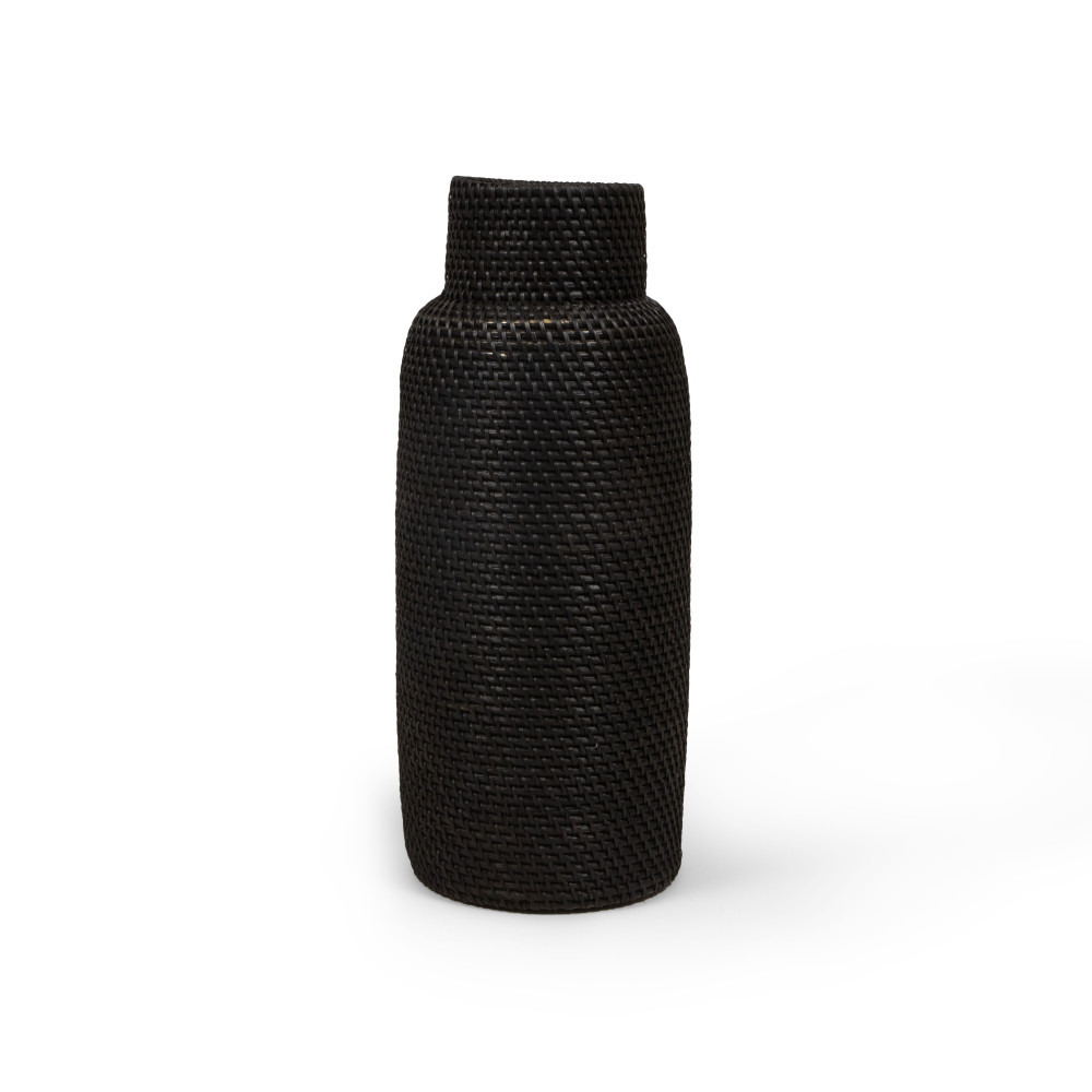 Hata Islander Decorative Vase-Black