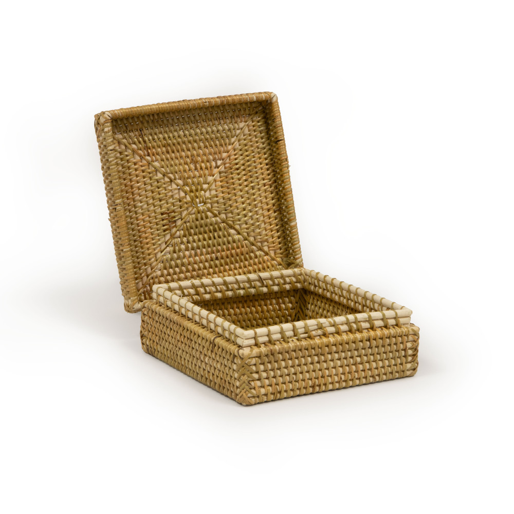 Serat Handwoven Rattan Box with Lid