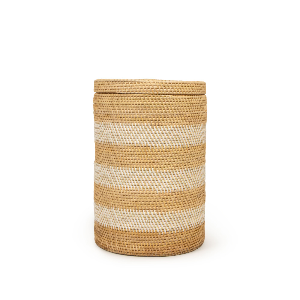 Hanoi Stripe Handwoven Laundry Basket