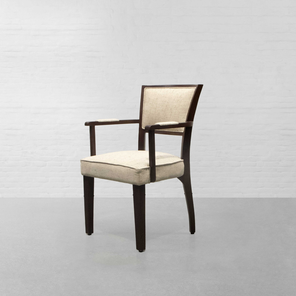 Prague Upholstered Back Dining Chair-Arms