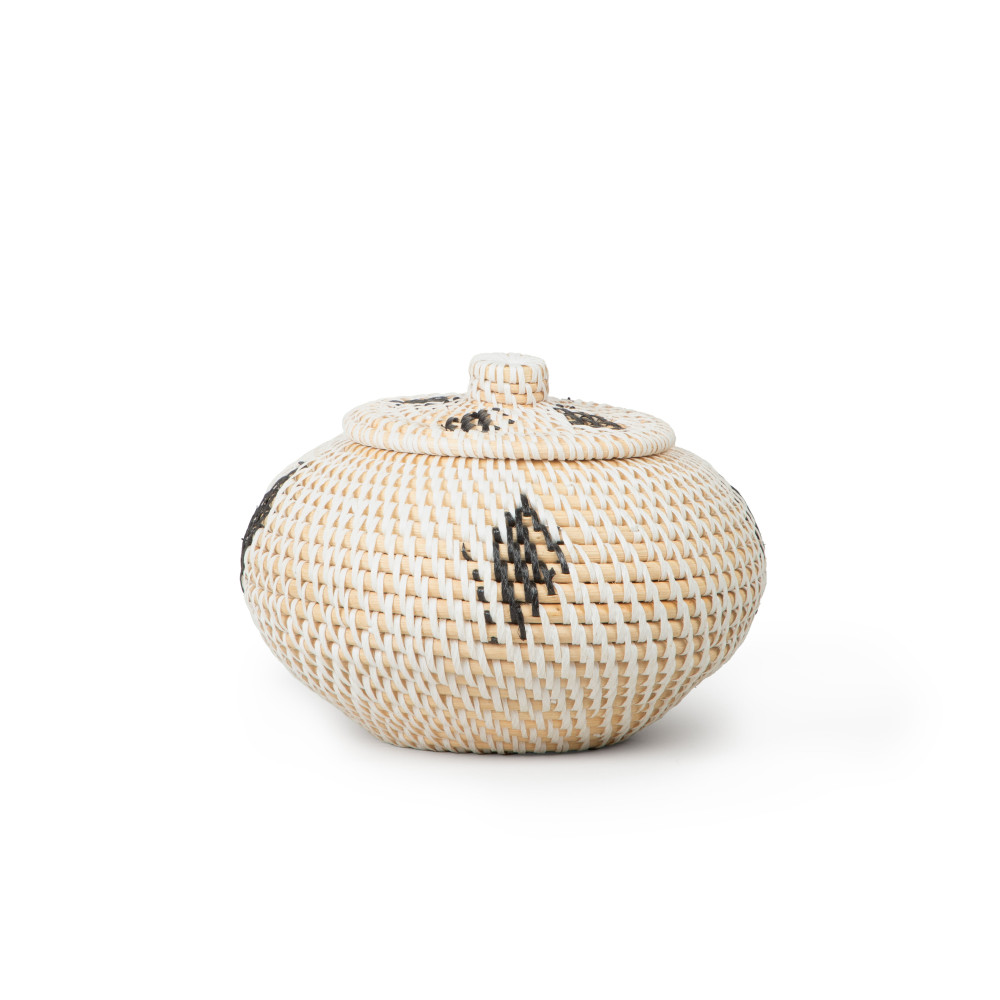 Malay Trinket Handwoven Bowl-Ivory