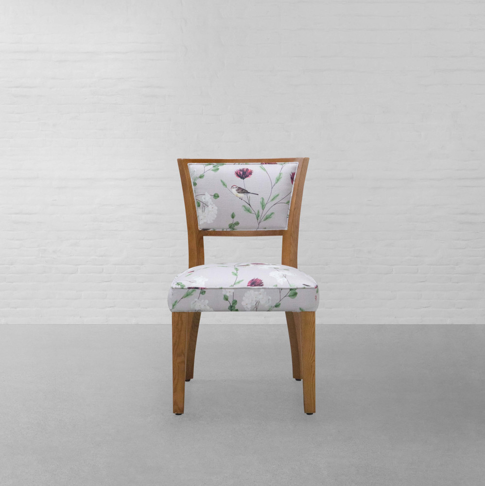 Prague Upholstered Back Dining Chair-Armless