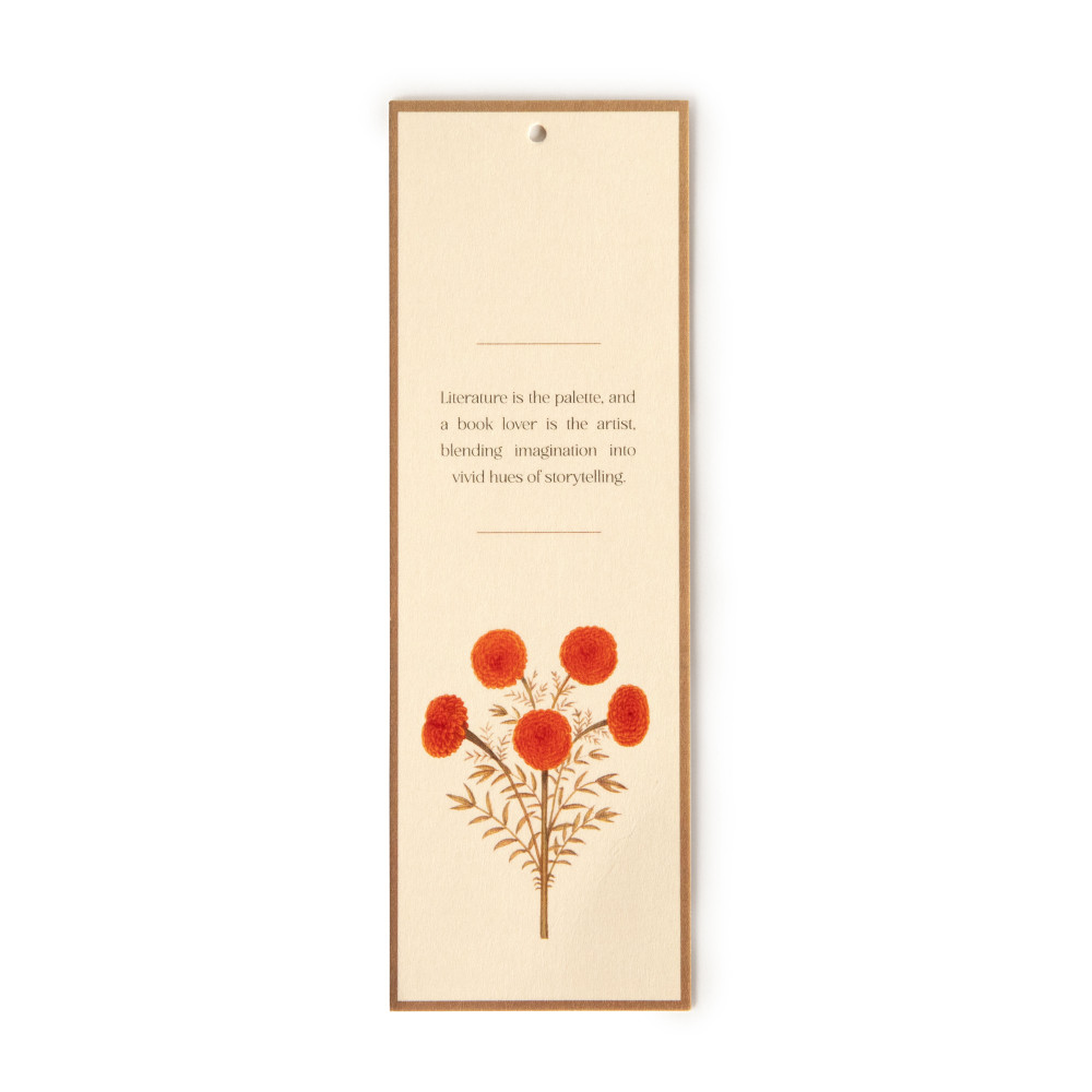 Marigold Bloom Day Bookmark