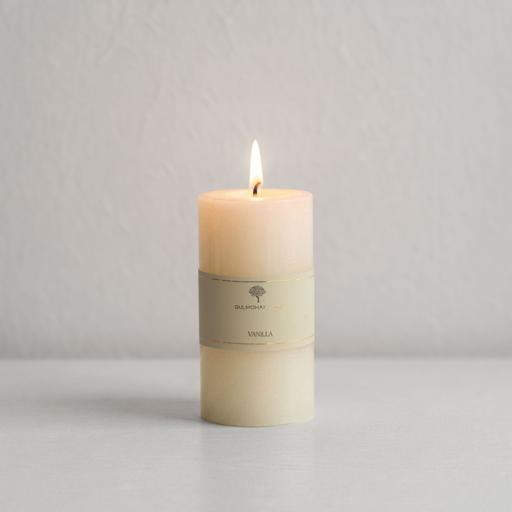 Vanilla Pillar Candle-Large