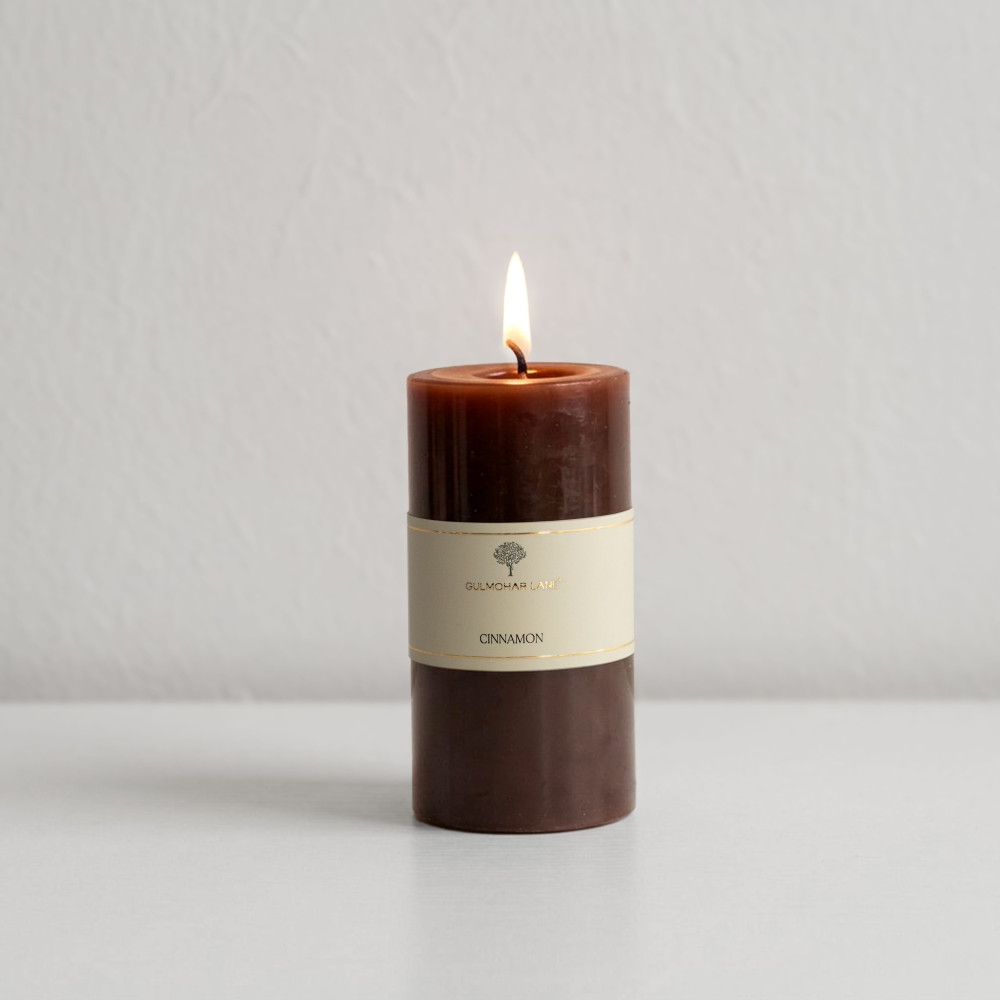 Cinnamon Pillar Candle-Large