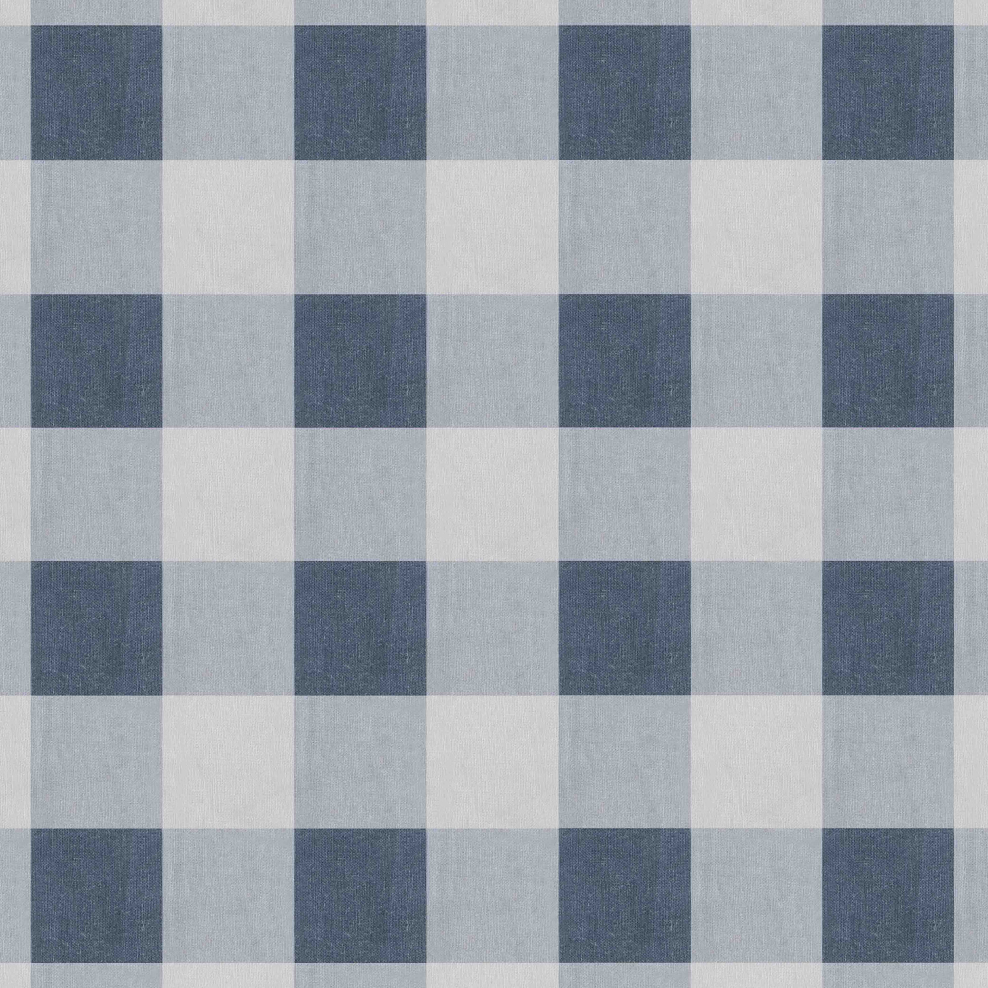 CABIN CHECKS FABRIC COLLECTION-IRELAND BLUE (FABRIC SWATCH)