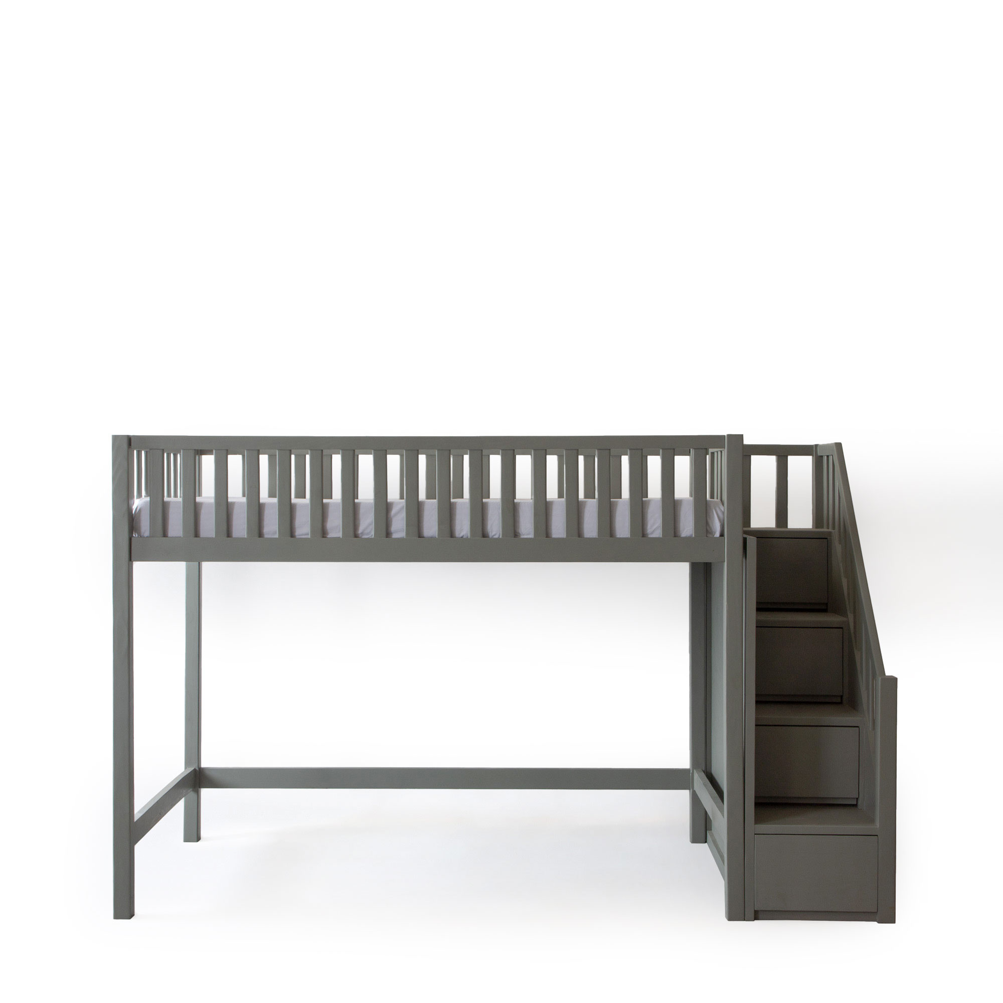 KIDS ISLAND BUNK BED WITH STORAGE STAIRCASE