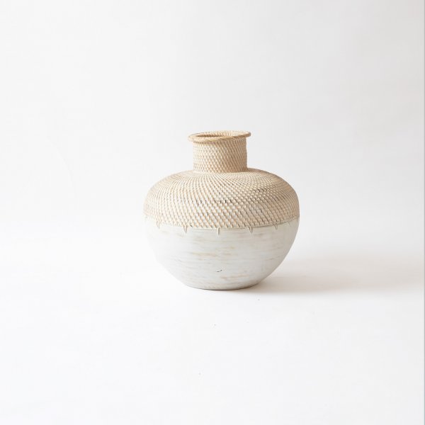 Java Decorative Pot (Ivory)