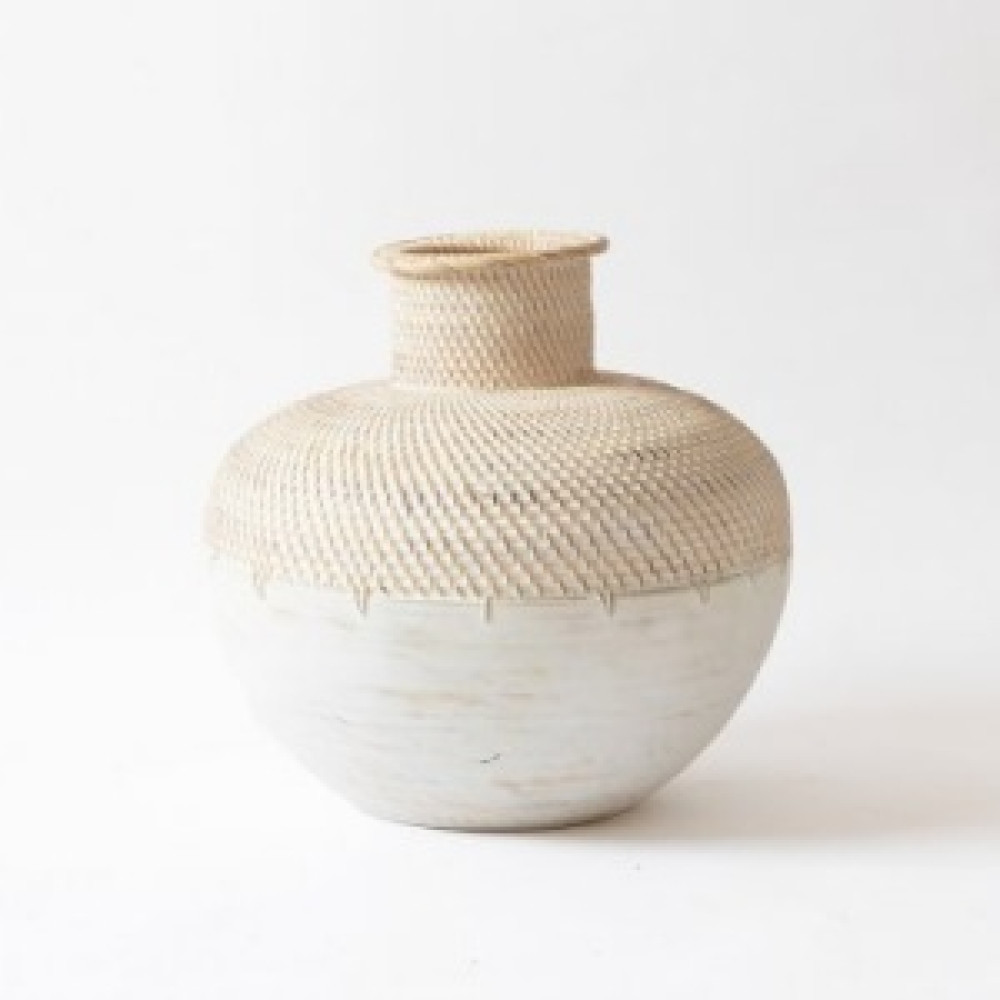 Java Decorative Pot (Ivory)