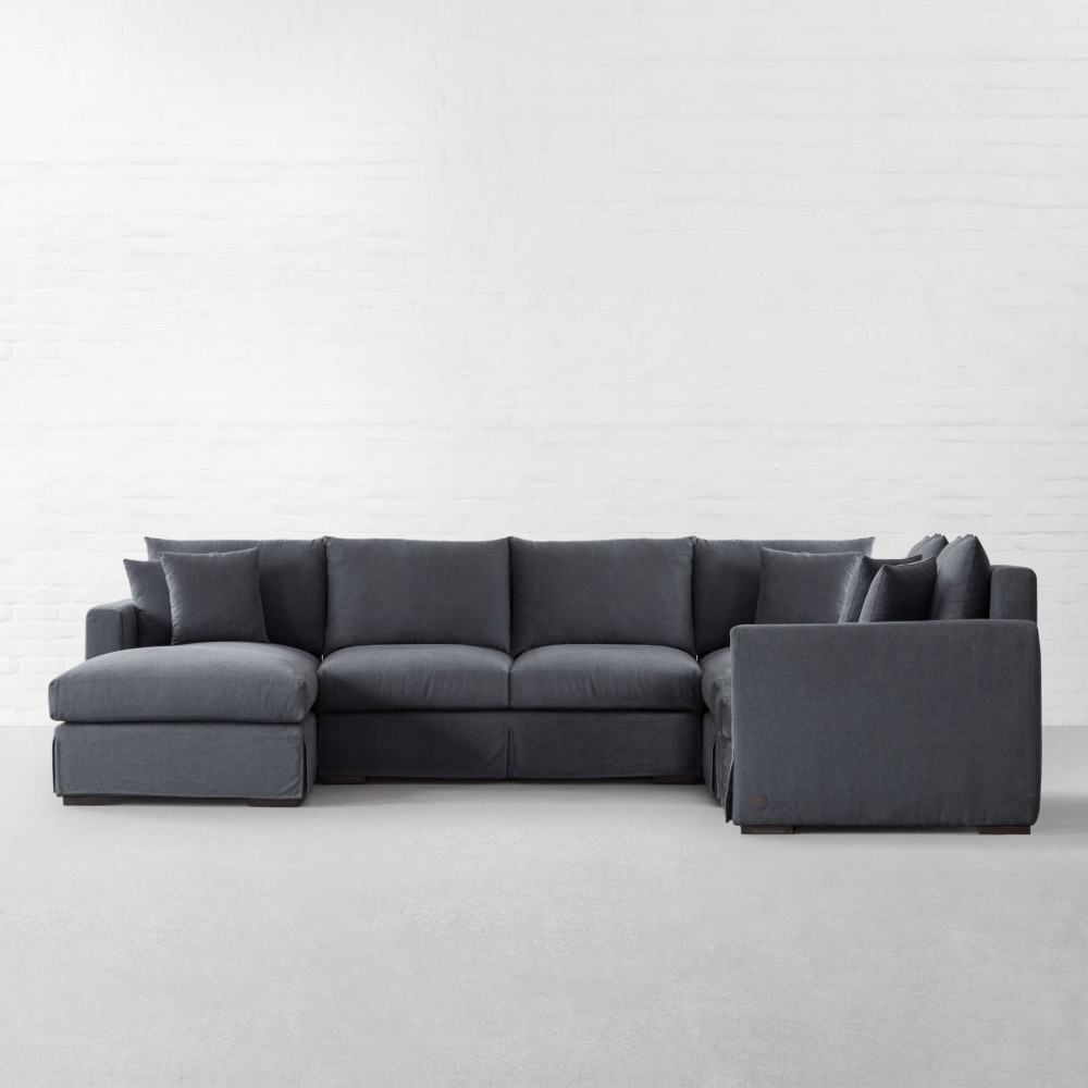California Fabric L-shaped X-large Sectional Sofa With Chaise