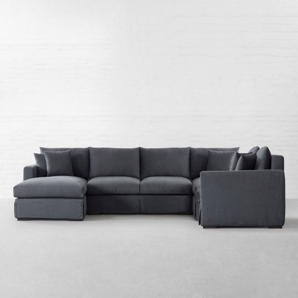 California Fabric L-shaped X-large Sectional Sofa With Chaise