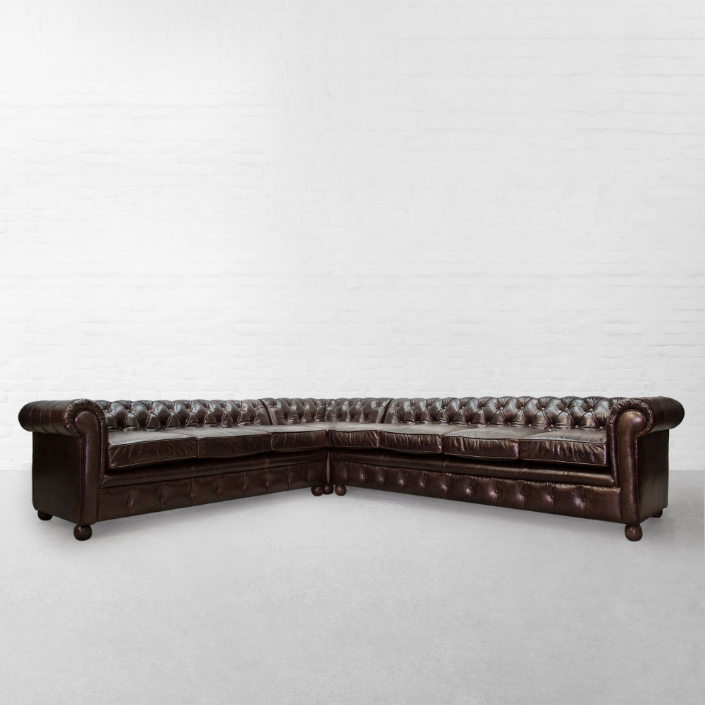 Chesterfield L-shaped Large Sectional Sofa