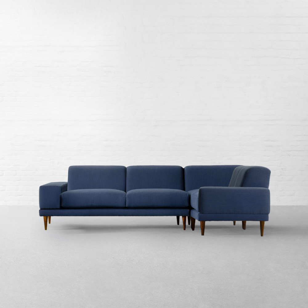 Munich Fabric L-shaped Sectional Sofa