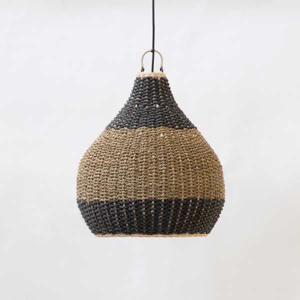 Lake Grass Bell Pendant Lamp - Natural Black