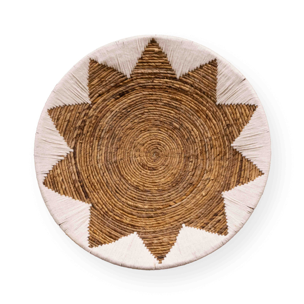 White &amp; Natural Seagrass Wall Art