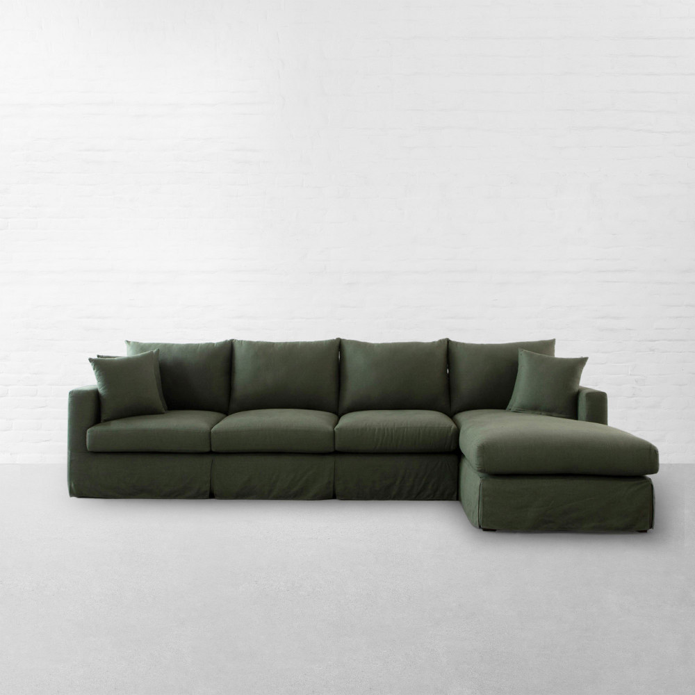 California Fabric Large Sectional Sofa With Chaise