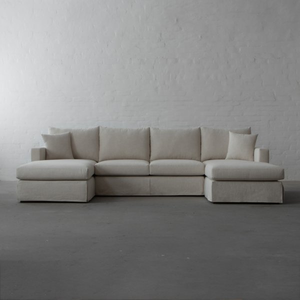 Large U Shape Sectional  with  Double Chaise-California