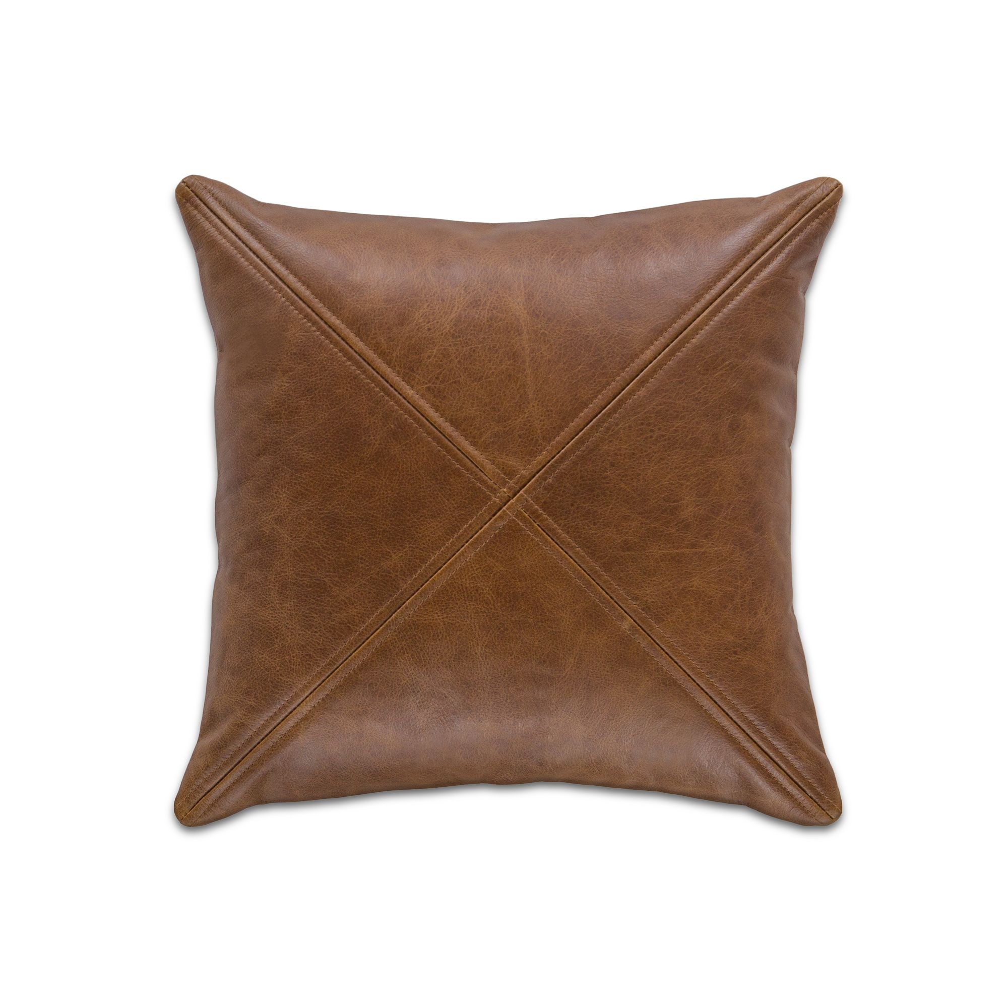 Scrunched Vintage Leather Cushion Cover
