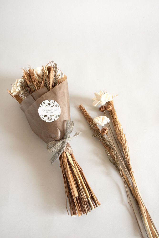 Linen Bloom-Dried Flower Bouquet